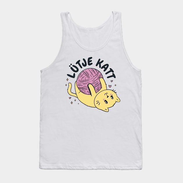 Lütje Katt Low German Little Cat Tank Top by DormIronDesigns